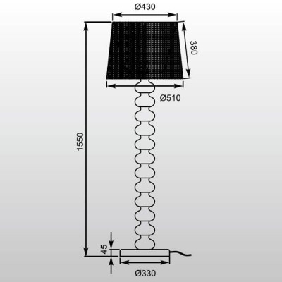 Торшер Zumaline Deco TS-060216F-CHWH - изображение 3 Торшер Zumaline Deco TS-060216F-CHWH - изображение 3