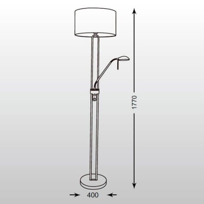Торшер Zumaline Pedro SL570-2-SS+GR - изображение 2 Торшер Zumaline Pedro SL570-2-SS+GR - изображение 2