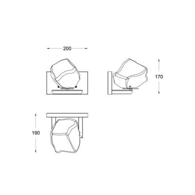 Бра Zumaline Rock W0488-01A-B5AC - изображение 2 Бра Zumaline Rock W0488-01A-B5AC - изображение 2